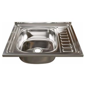 Мойка mixline 60х50х16 см, 0.4, левый выпуск 1 1/2