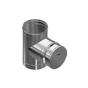 Тройник вентиляционный d-150 мм 90° с заглушкой оцинкованный