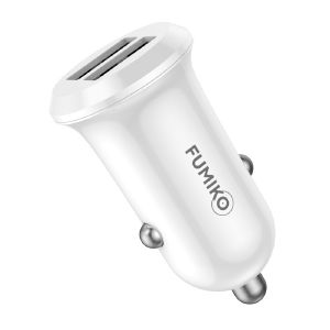 Автомобильная зарядка FUMIKO CC01 2USB 2.4A белая