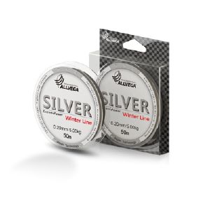 Леска зимняя ALLVEGA Silver 0.12 мм (2.09 кг) 50 м серебристая