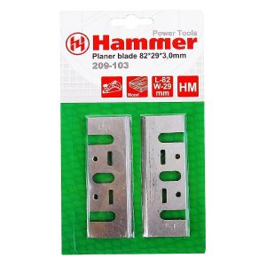 Нож для электрического рубанка 82 мм Hammer Flex 209-103 PB 82x29x3,0 , 2шт.
