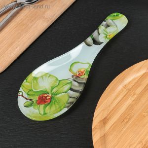 Подставка под ложку «Зеленая орхидея» 23/8 см