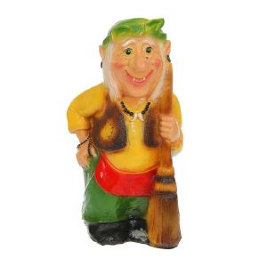 Фигура садовая Баба Яга с метлой 31х36х62 см