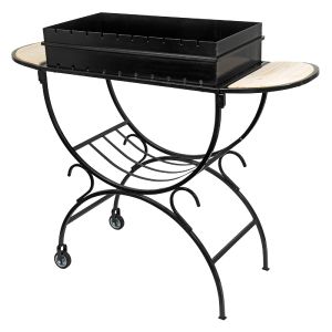 Мангал BoyScout на колесах со столиками, дровницей