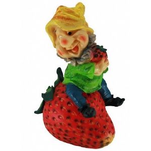Фигура садовая Гном на Клубнике 16х19х31 см
