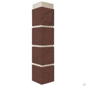 Угол наружн.фасад. FineBer Камень Коричневый 470х115 мм