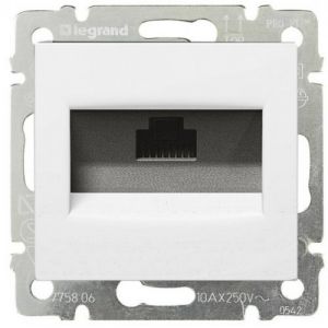 Мех. розетки 1-м. с/у LEGRAND VALENA комп. RJ45 Белый 774238
