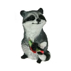 Фигура садовая Енот с рыбкой 20х24х34 см