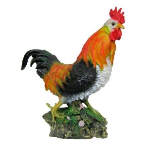 Фигура садовая Петух на цветах 40х18х41 см