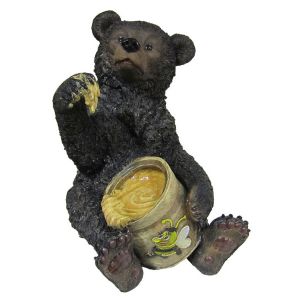Фигура садовая Медведь с мёдом 33х35х50 см