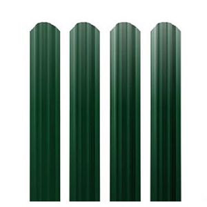 Евроштакетник фигурный П-профиль 0,4 мм 108х1800 мм 6005 Зеленый