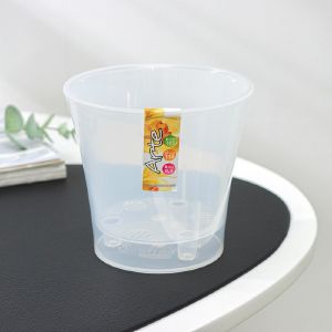 [049090] ГОРШОК АРТЕ 0,6 л. прозрачный-прозрачный d-11 h-9,7 см