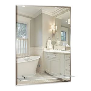 Зеркало MIXLINE «Модерн-Люкс» 495х685 с полкой и фацетом