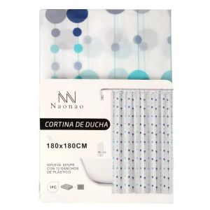 Штора для ванн 180х180 см, Peva, Naonao, Кружки, A310133