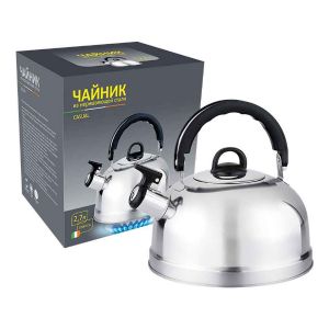 Чайник со свистком Mallony Casual, нержавеющая сталь, 2,5 л