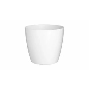 [069674] DCR 11 PP Кашпо пласт. Cylinder d11 h9,5см белый (WHITE)