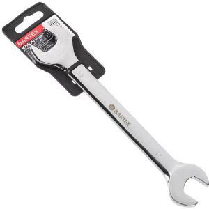 Ключ рожковый, Bartex 17х19 мм, CrV сталь, хромированный зеркальный