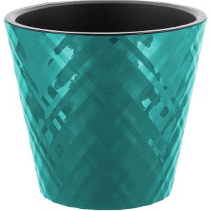 [IG670510096] Горшок для цветов InGreen Manhattan D280мм, 11л c дренажной вставкой, тропический лес