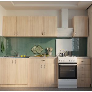 Шкаф навесной кухонный 60 венге светлое (дуб млечный)