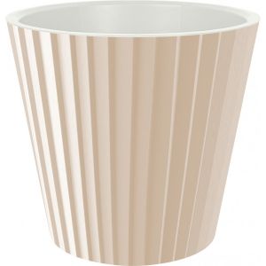 [IG640310047] Горшок для цветов InGreen Sand  D280мм, 10,5л c дренажной вставкой молочный шоколад