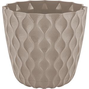 [IG650010105] Горшок для цветов InGreen Wave с дренажной сеткой и съемным поддоном 0,65л,D115мм фран