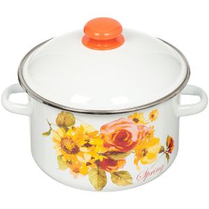 Кастрюля эмалированная, 3,0 л, Сибирские товары, Весна 1MD181M