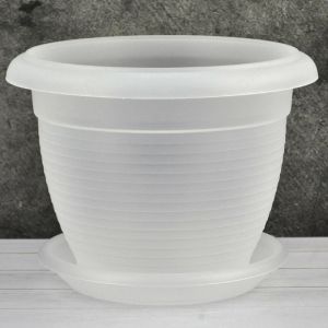 [049288] Горшок Терра 4 л, прозрачный d-236 h-16.5 см (п/д 4/049289)