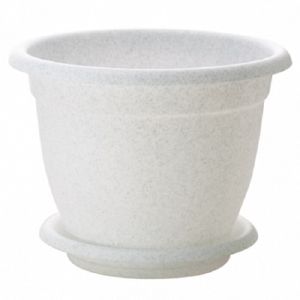 [ING42021FMP] Горшок для цветов Борнео D 210 mm с подставкой №4 мраморный