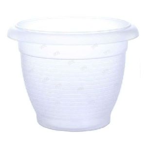 [049280] Горшок Терра 4 л, белый d-236 h-16.5 см (п/д 4/049281)