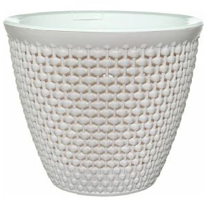 Кашпо Ротанг Белый D-19, h-15.8 см, 3 л. КШ-7953 058823