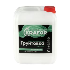 Грунтовка глубокого проникновения для внутренних работ Krafor, 5 л