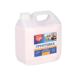 Грунтовка водно-дисперсионная, акриловая, Русские узоры, глубокого проникновения, 3 л