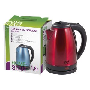 Чайник электрический Homestar HS-1010, 1,8 л, сталь, красный