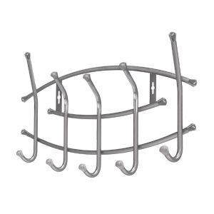 Вешалка настенная Nika Премиум, 5 крючков, 44 x 30 x 8,5 см, матовый серый