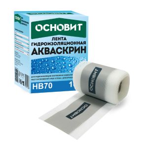 Лента гидроизоляционная армированная с сеткой Основит Акваскрин HB70 10 м