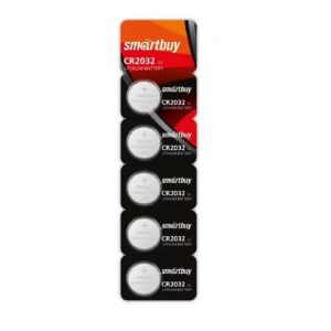 Батарейка Smartbuy, CR2032, Lithium, литиевая, блистер, 5 шт, SBBL-2032-5B