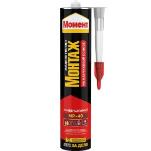 Клей монтажный Момент Монтаж Универсальный МР-40, 290 мл, бежевый