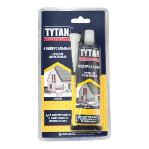 Герметик силиконовый, универсальный, Tytan, 22681, 85 мл, блистер, белый