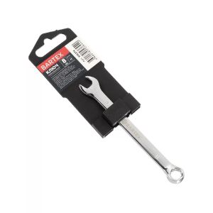 Ключ комбинированный, Bartex, 8 мм, хромированный зеркальный, CrV сталь