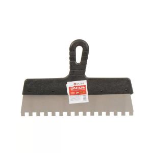 Шпатель зубчатый 300 мм зуб 10х10 мм нержавеющая сталь