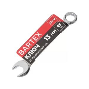 Ключ комбинированный, Bartex 13 мм, CrV сталь, Эко