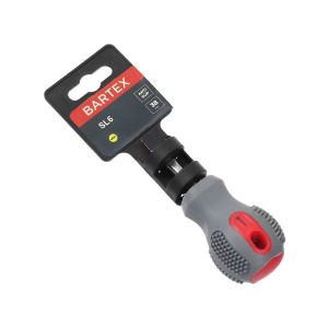 Отвертка плоская, Bartex, SL6, 6х38 мм, антискользящая двухкомпонентная, CrV сталь, K0029N