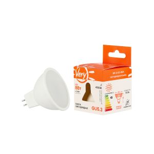 Лампа светодиодная 8Вт, 6500К, GU5.3 VERY