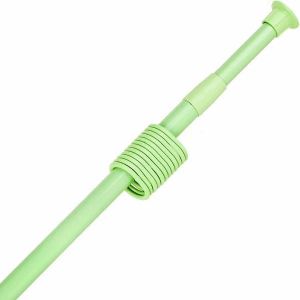Карниз для ванной комнаты Zalel 110-200 см зеленый с пружинным кольцом