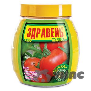 Удобрение ЗДРАВЕНЬ для томатов 300 г банка