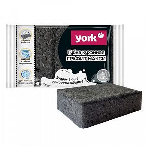 Губки для посуды York Джамбо Графит 10 шт 030260