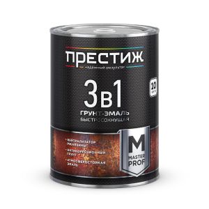 Грунт-эмаль по ржавчине 3 в 1 Престиж М, полуматовая, 0,9 кг, RAL 8017, шоколадно-коричневая