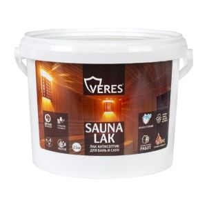 Лак для бань и саун Veres, акриловый, 2,5 кг