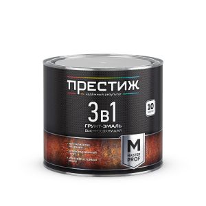 Грунт-эмаль по ржавчине 3 в 1 Престиж М, полуматовая, 1,9 кг, RAL 7004, сигнальная серая