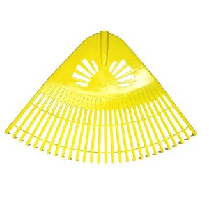 Грабли веерные Гардения, пластиковые, 28 зуба, желтые без черенка